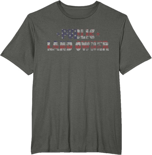 Public Land Owner Patriotic American Flag Distressed