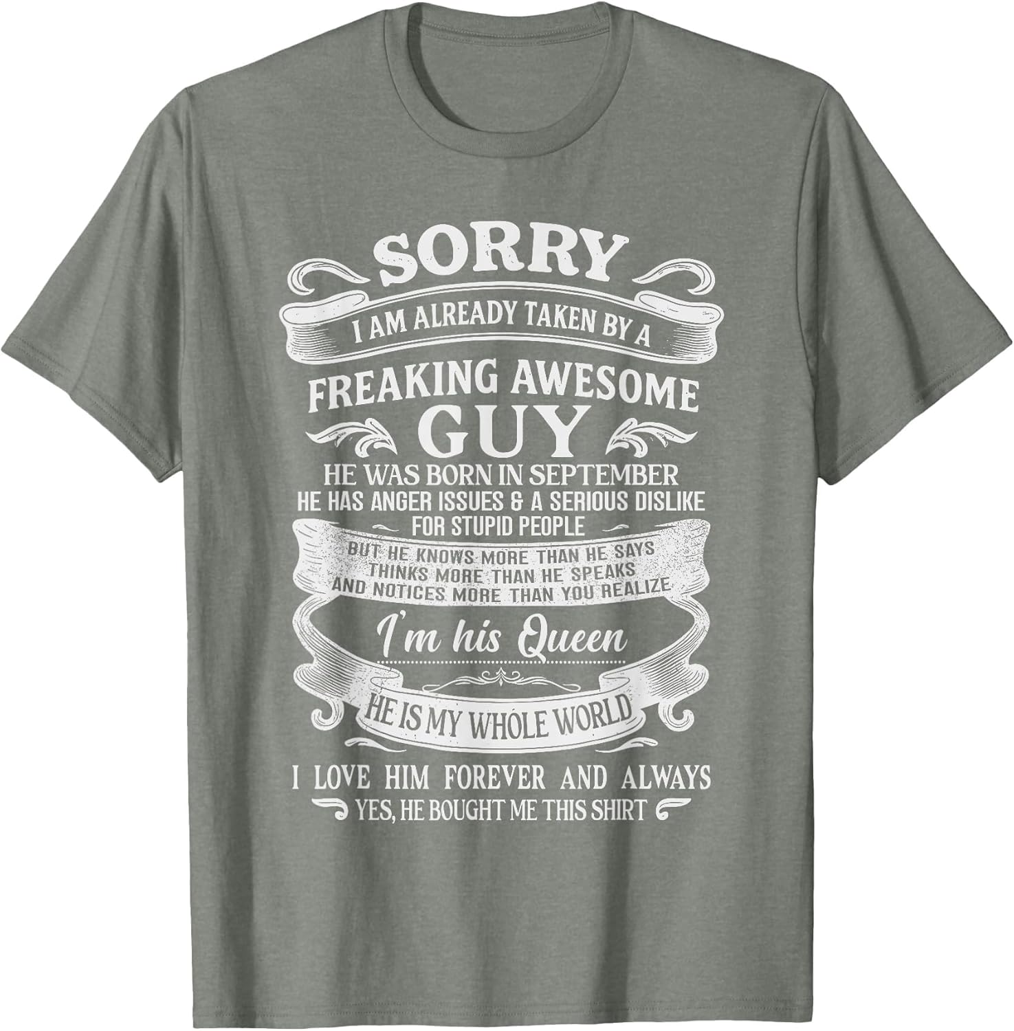 I Am Already Taken by Freaking Awesome Guy Born in September