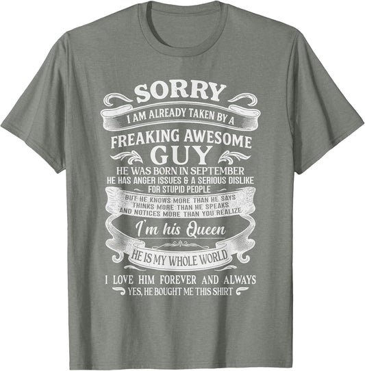 I Am Already Taken by Freaking Awesome Guy Born in September
