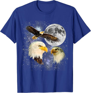 Three Bald Eagle Moon Meme Funny American Bird Eagles Lover