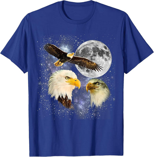 Three Bald Eagle Moon Meme Funny American Bird Eagles Lover