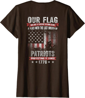 Patriot American Flag Last Breath Protecting 1776 Veteran