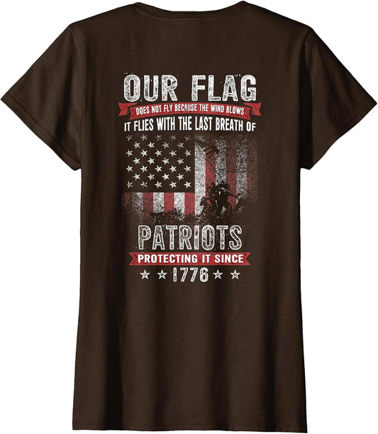 Patriot American Flag Last Breath Protecting 1776 Veteran