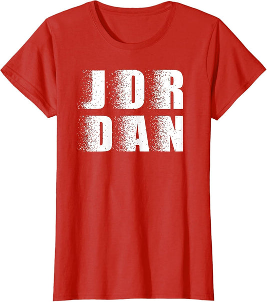 Name Jordan Distressed Typography - Retro Jordan Name Design