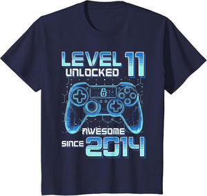 Level 11 Unlocked Video Game Party 11th Birthday Gamer Boys