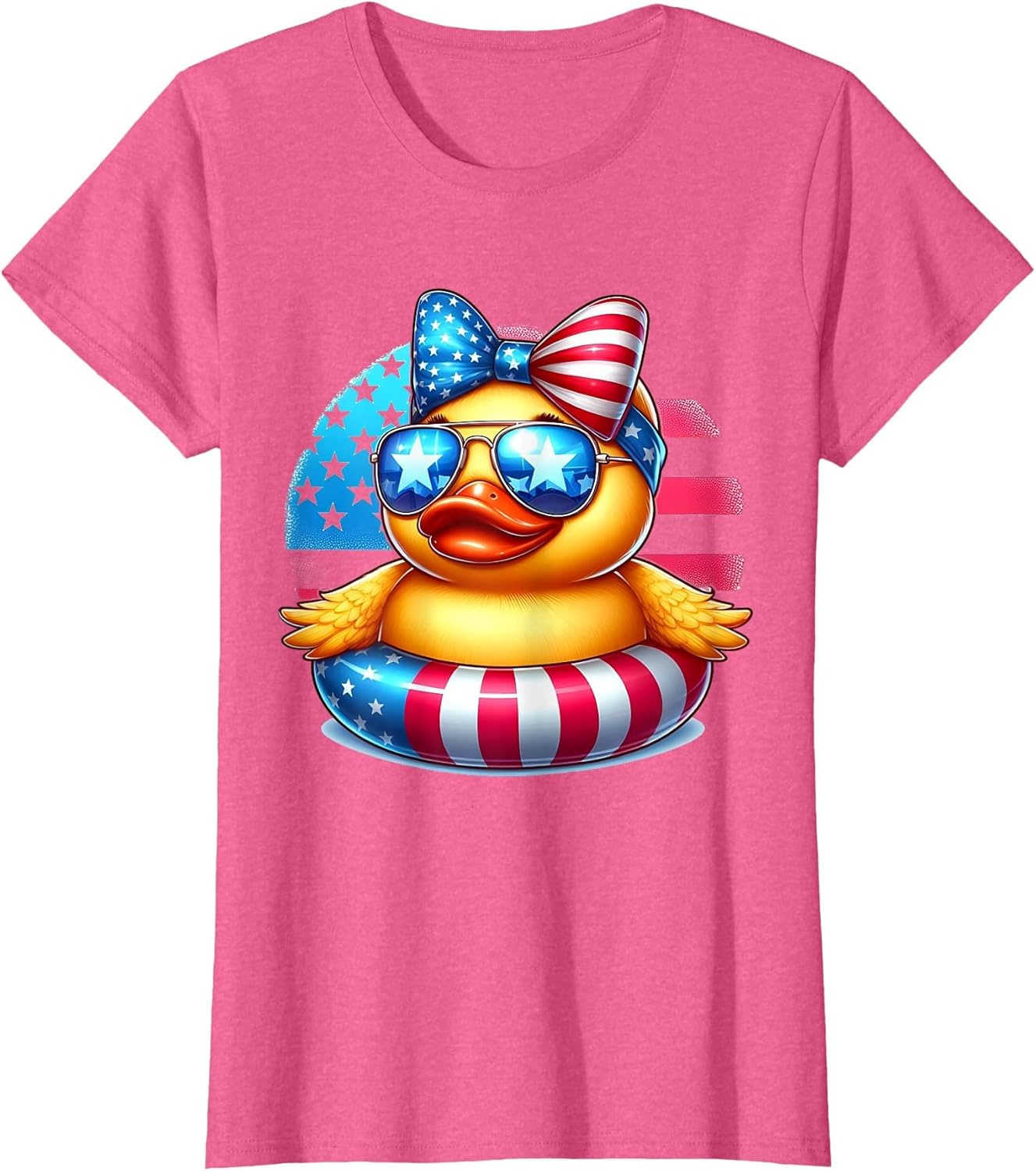 Cool Rubber Duck USA Flag Cute Duckie 4th of July Patriotic