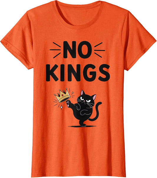 Black Cat No Kings Shirt Men Women No Kings
