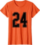#24 Black Outline Number 24 Sports Fan Jersey Style Easy