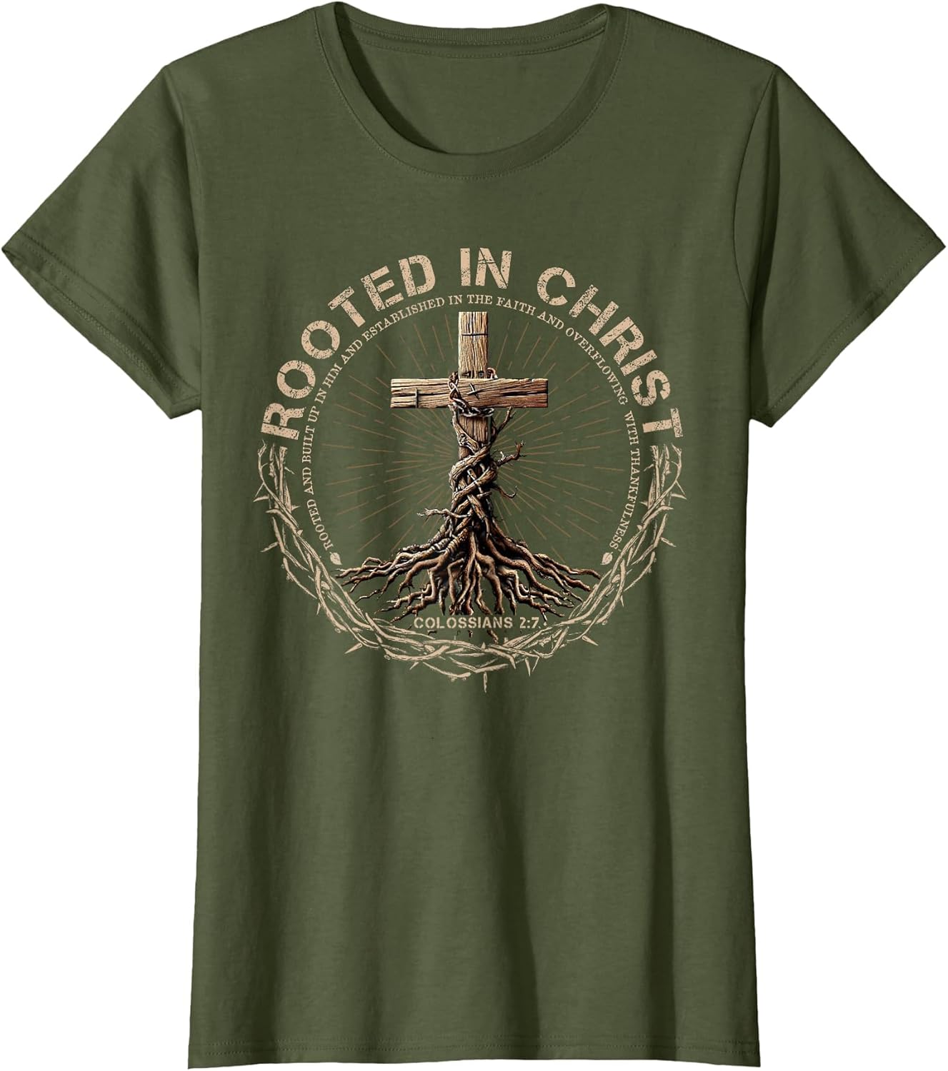 Rooted in Christ Shirt, Jesus Shirts, Christian Cross