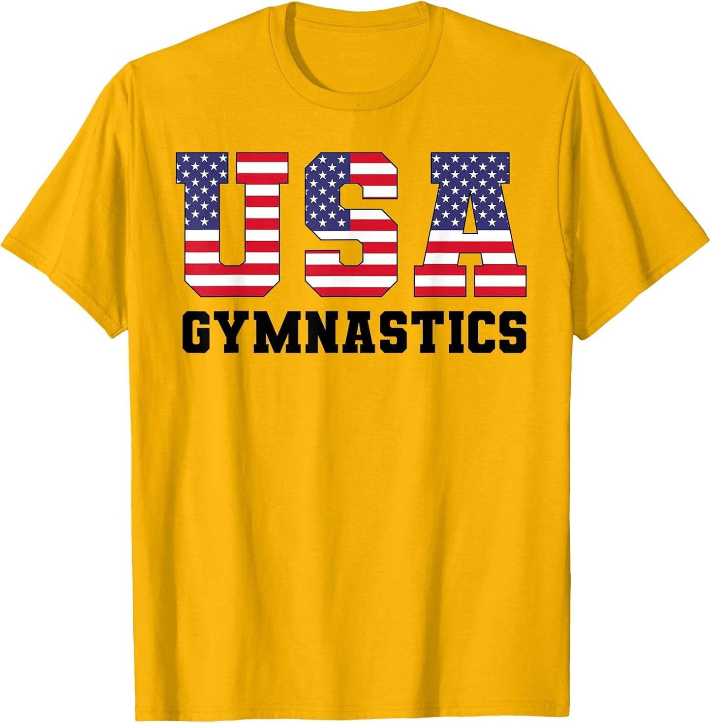 Gymnast Gymnastics USA American Flag 4th of July Girls Boys