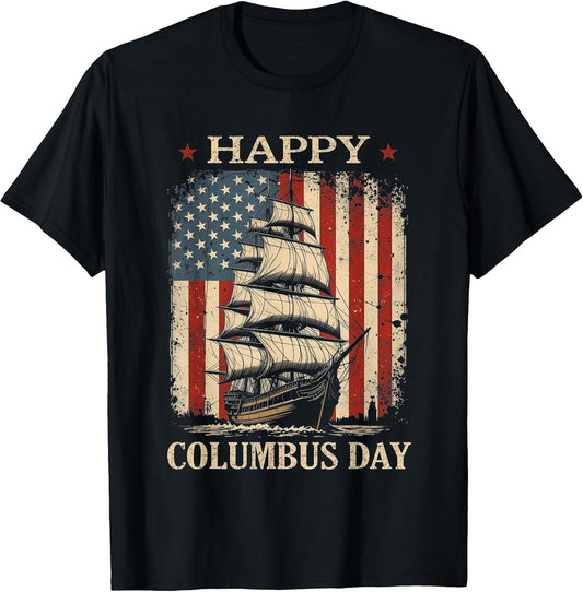 Happy Columbus Day Design Christopher Columbus Italian
