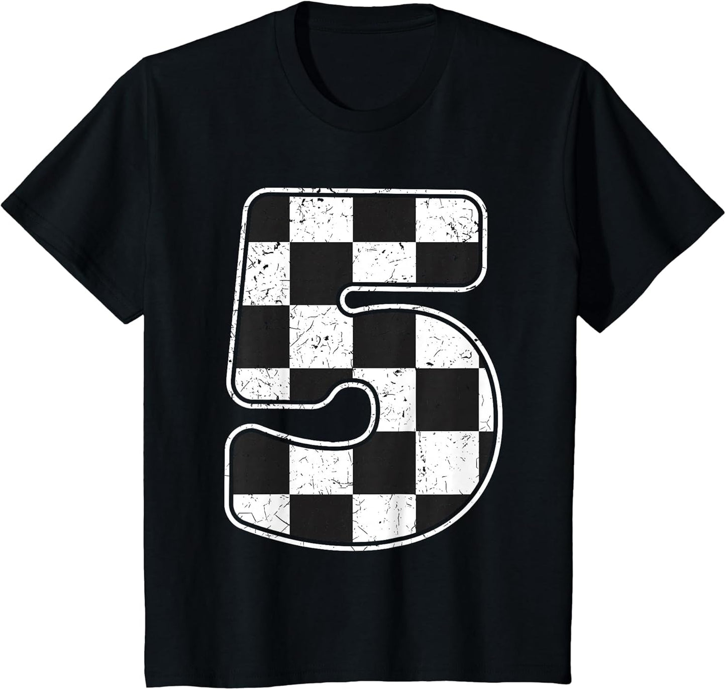 Kids Birthday Boy 5 Five Race Car 5th Birthday Racing Car Flag
