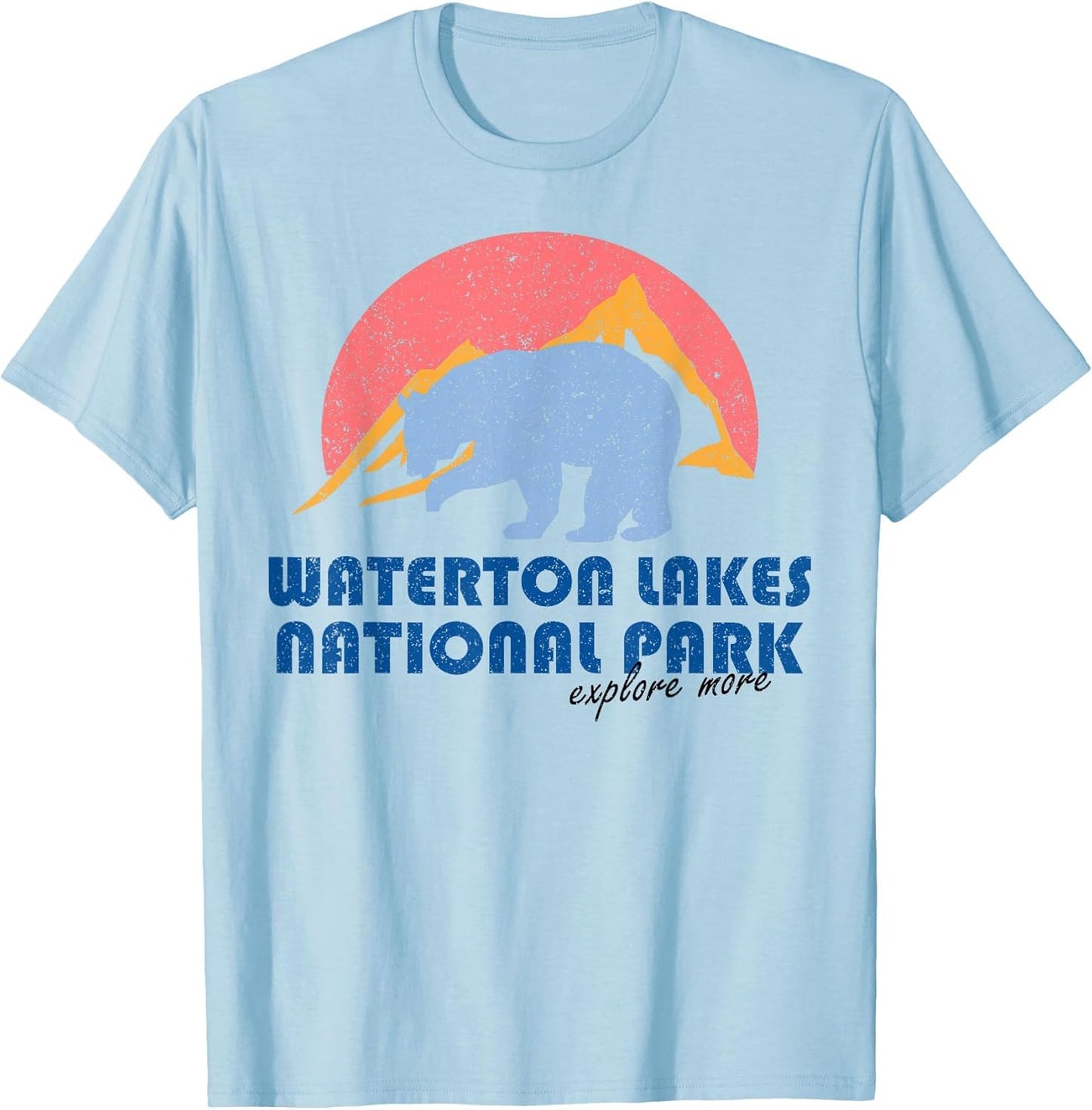 Vintage Waterton Lake National Park Retro Alberta