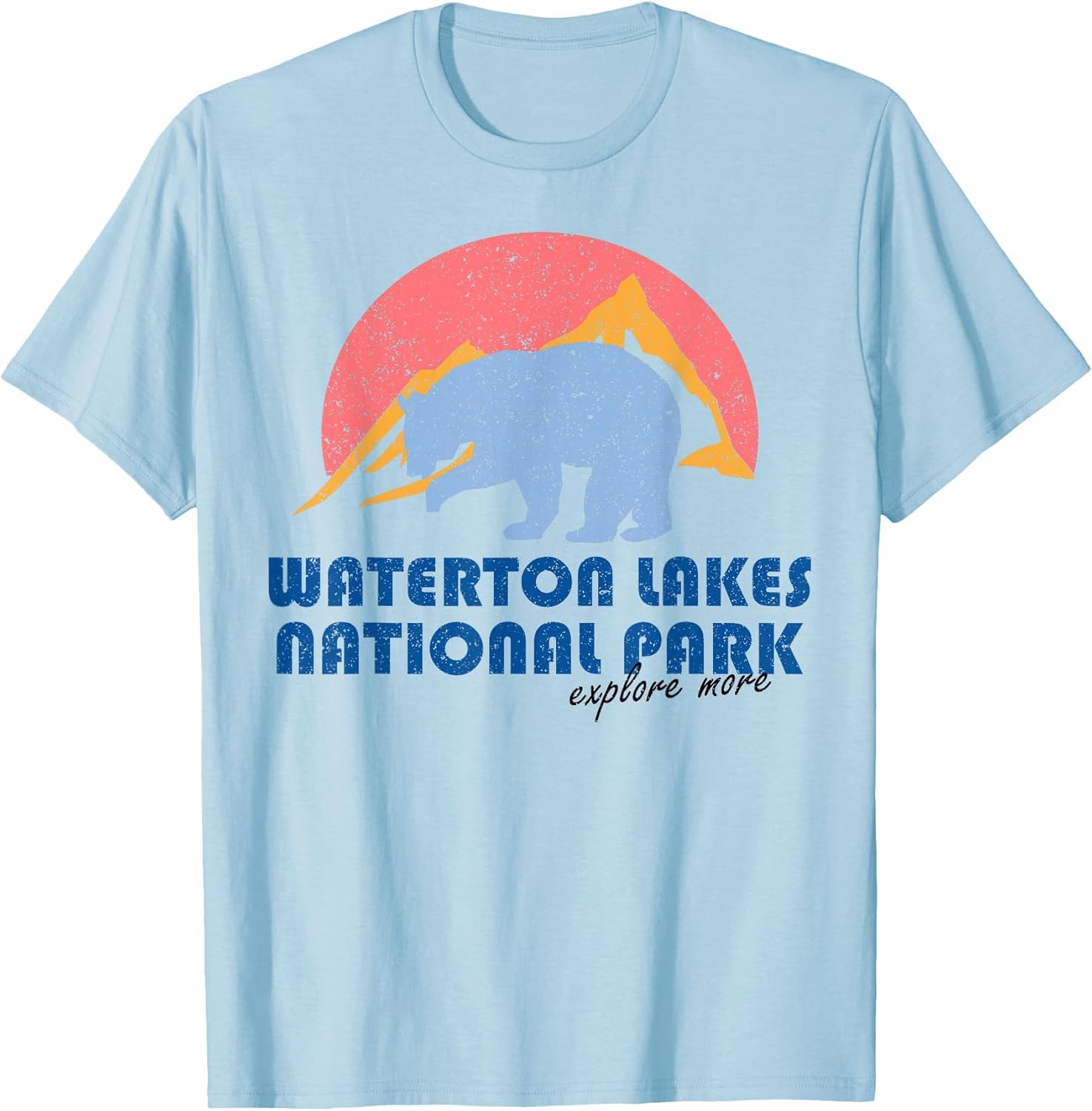 Vintage Waterton Lake National Park Retro Alberta