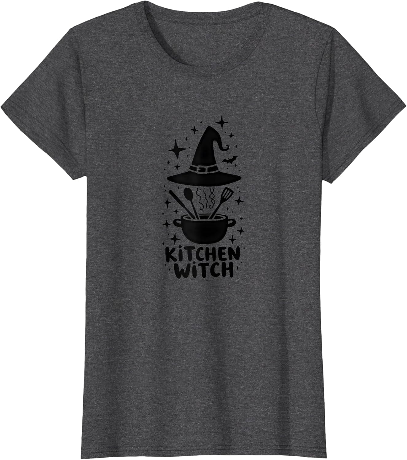 Halloween Food & Cooking Kitchen Witch Spooky Magic , Women, Dark Heather Grey, X-Large