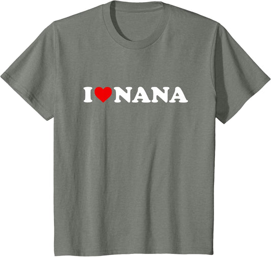 I Love Nana Shirt for Boy Girl Toddler Children Youth