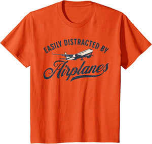 Easily Distracted by Airplanes Plane Lover Vintage Aviation