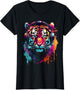 Colorful Tiger with Headphones - Music Themed Animal