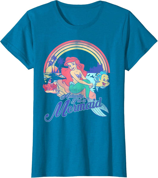 Disney The Little Mermaid Pastel Rainbow Retro