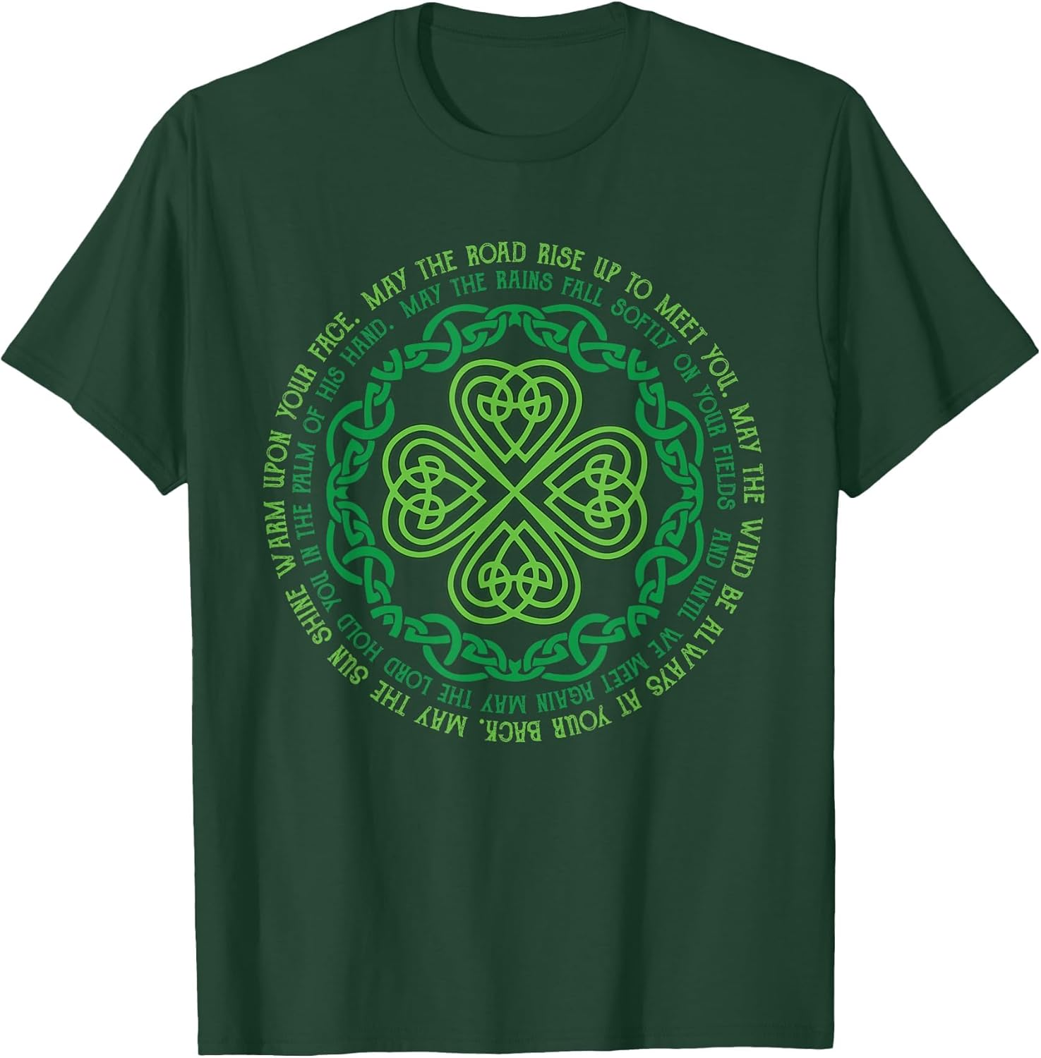 Irish Blessing Celtic Knot & 4-Leaf Clover Luck