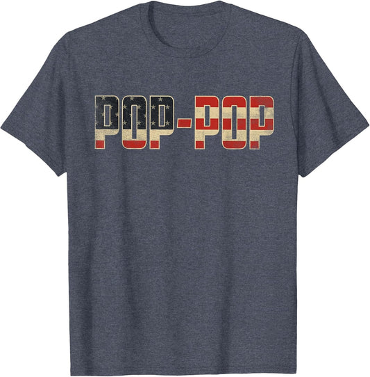 Pop-Pop Bold Patriotic American Flag Father’s Day Pop-Pop