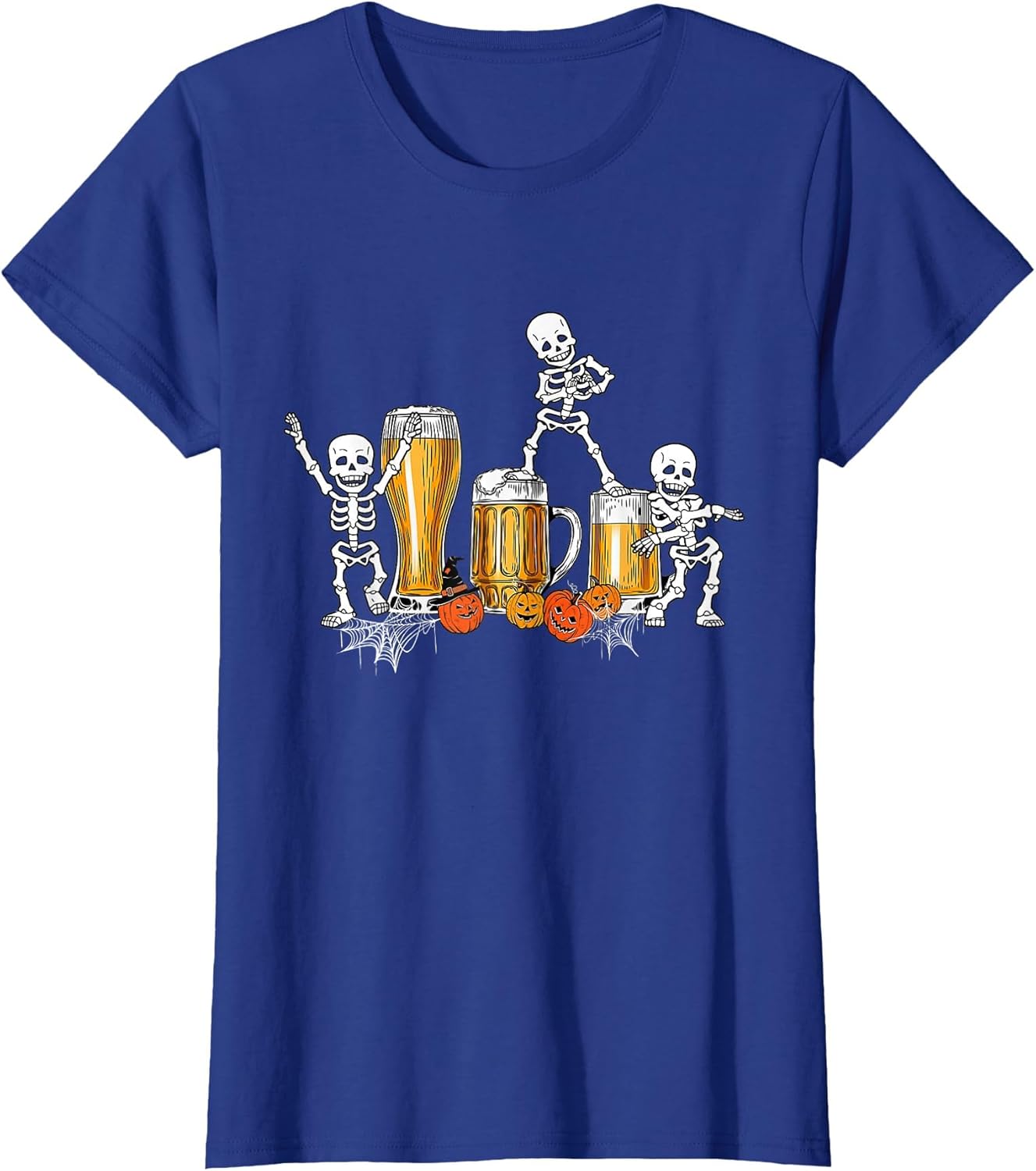 Skeleton Drinking Beer Happy Halloween