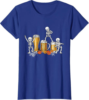 Skeleton Drinking Beer Happy Halloween