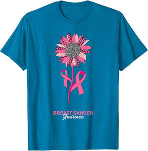 Sunflower Pink Ribbon Breast Cancer Awareness Leopard Month