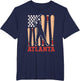 Vintage Atlanta American Flag Distressed Baseball Batter Men
