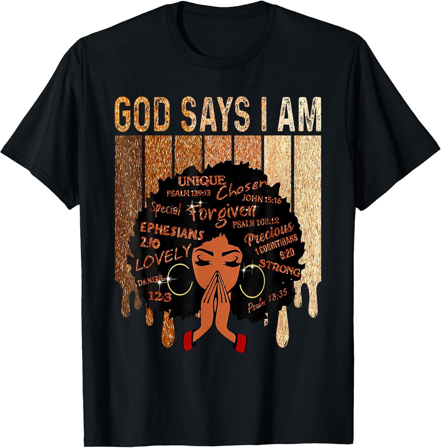 Black Girl God Says I Am Black Melanin History Month Pride