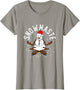 Funny Snowman in Santa Hat Yoga Lover Snowmaste Joke