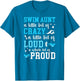 Swim Aunt Crazy Loud Aunt of A Swimmer Auntie