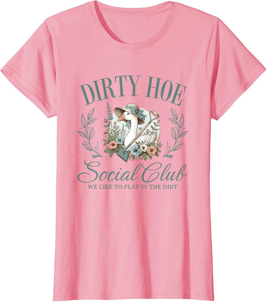 Dirty Hoe Gardening Social Club Retro 1980s Country Goose