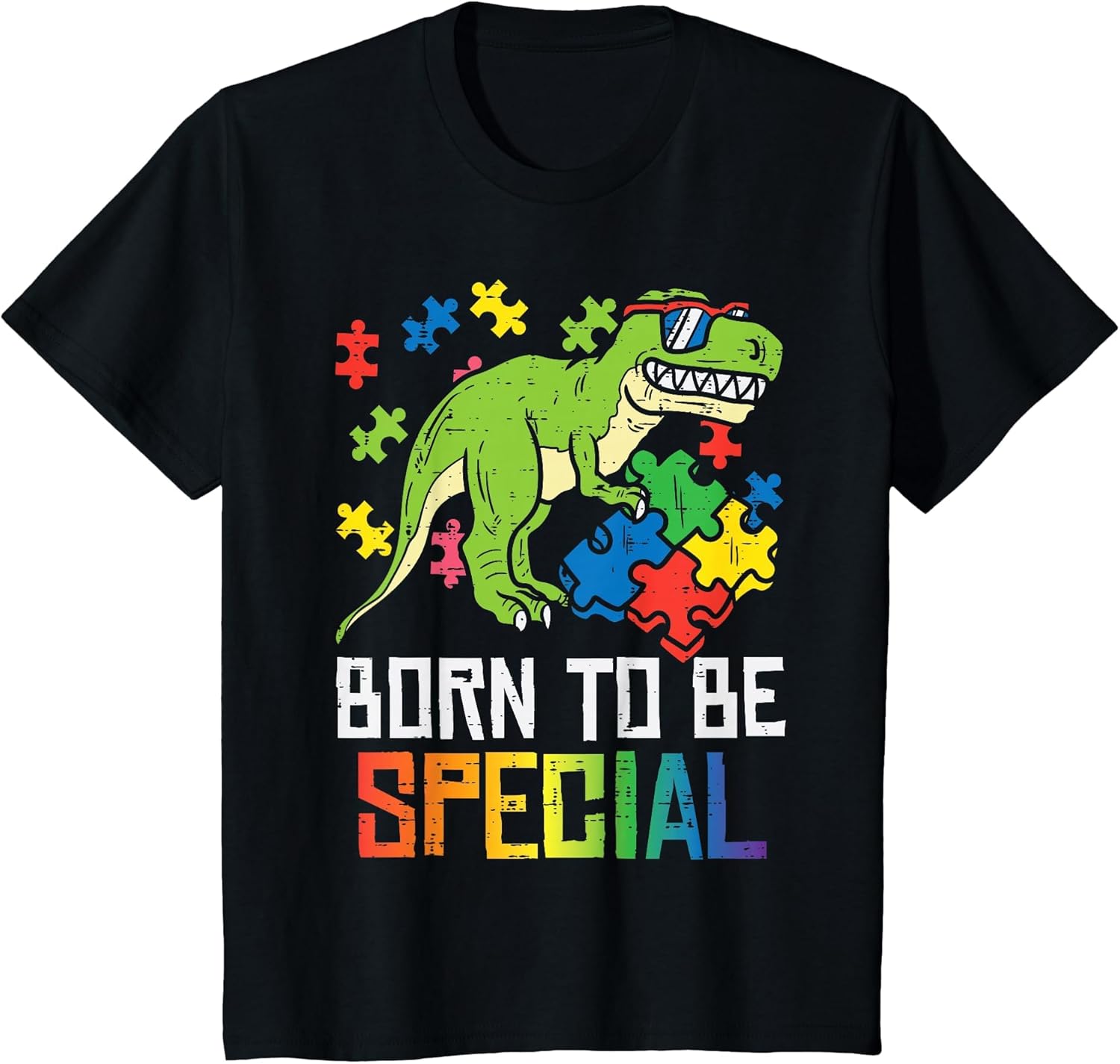 Kids Born Special Trex Puzzle Dino Boys Autism Awareness Toddler