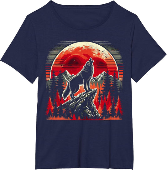 Wolf Graphic Nature Mountains Wildlife