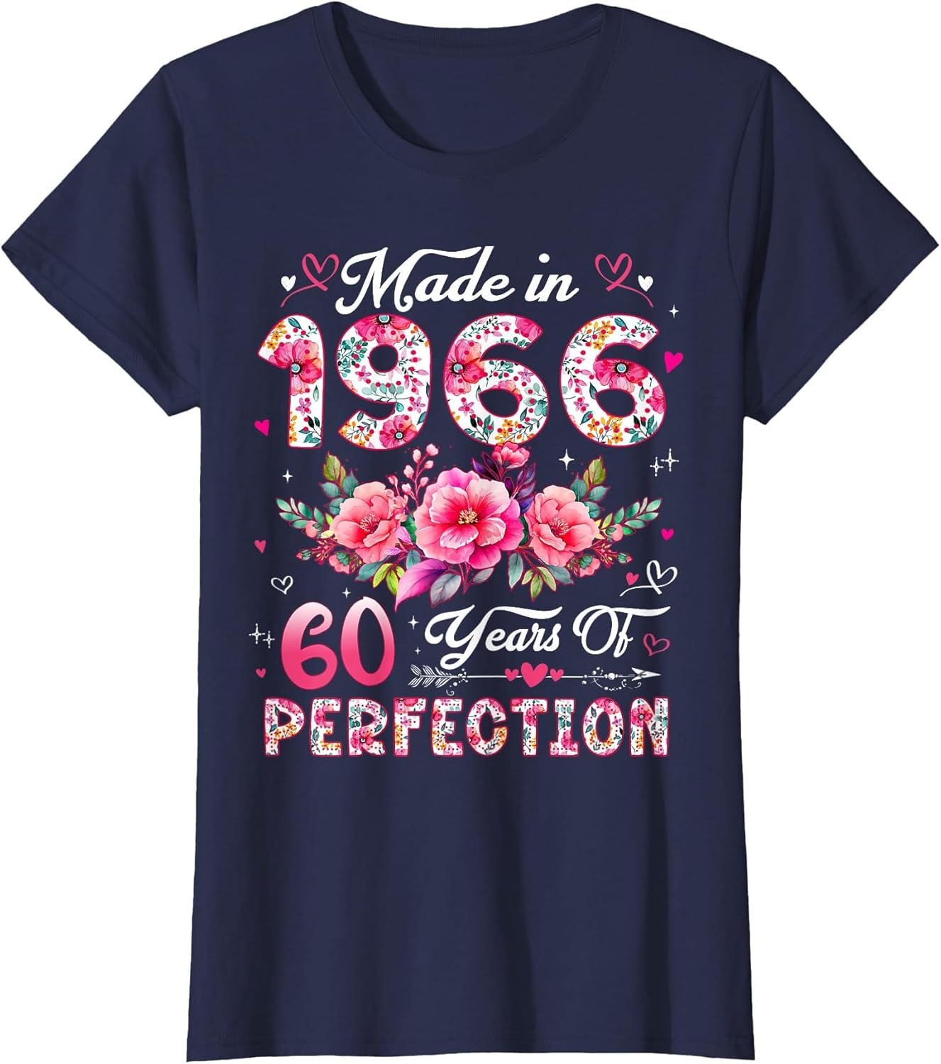 60 Year Old Made in 1966 Floral 60th Birthday Women