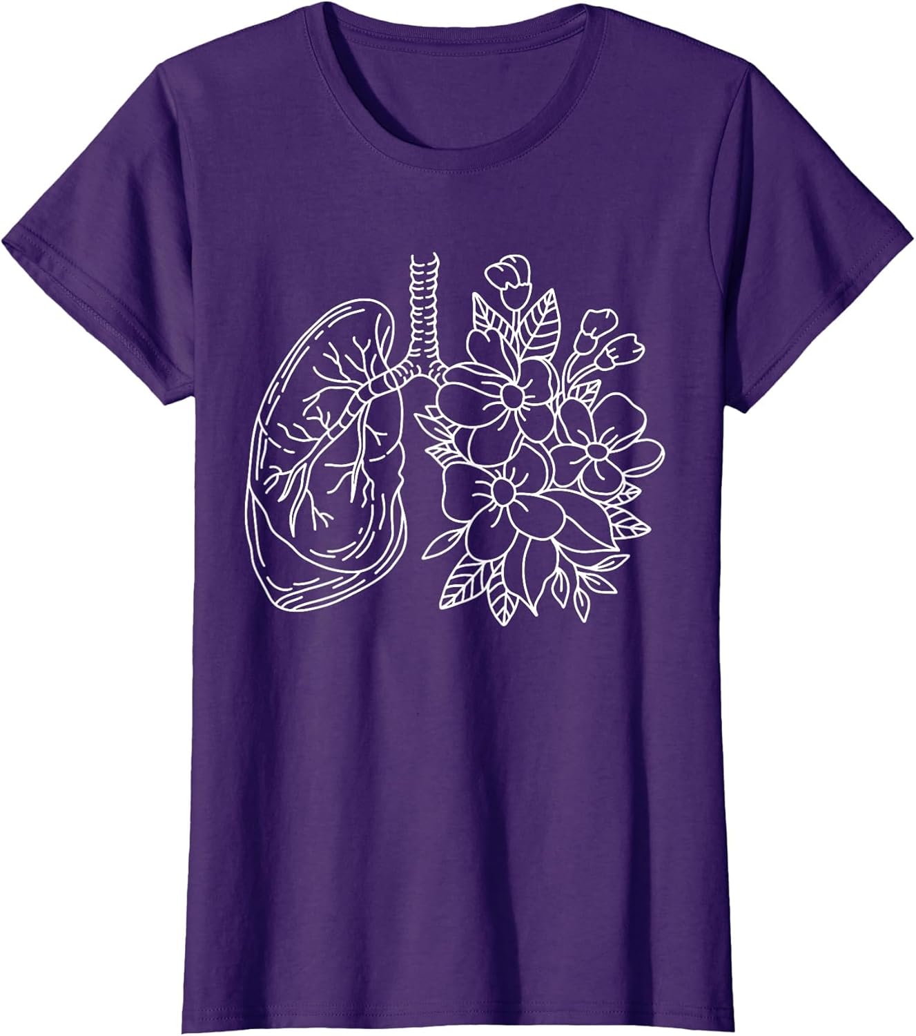 Floral Lungs Anatomical Lungs Medical Nurse