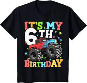 Monster Truck It's My 6th Birthday Boy 6