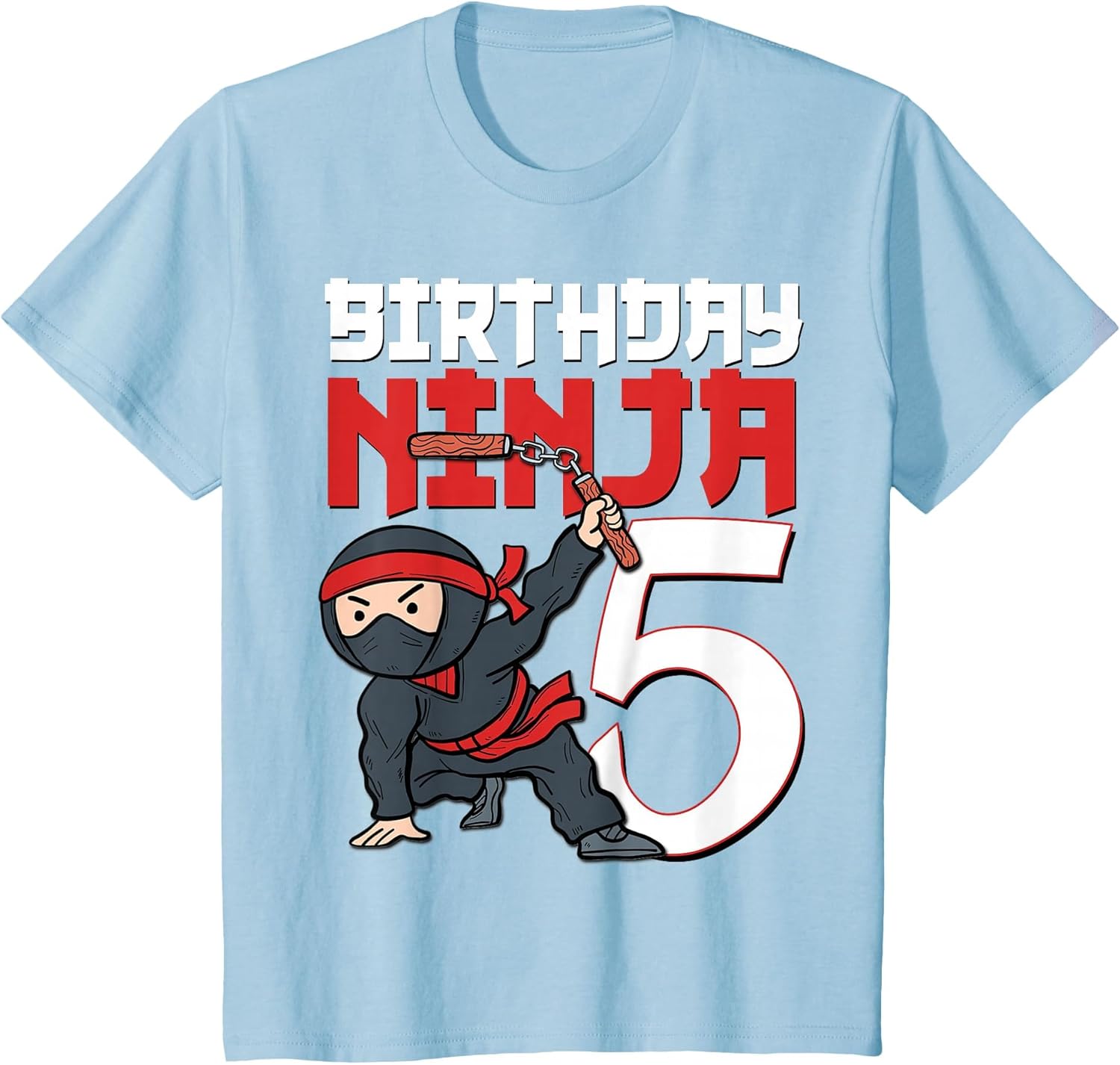 Kids 5th Birthday Ninja I'm 5 Years Old Bday Party Best Boy