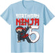 Kids 5th Birthday Ninja I'm 5 Years Old Bday Party Best Boy