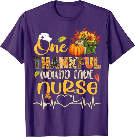 One Thankful Wound Care Nurse Pumpkin Thanksgiving Fall