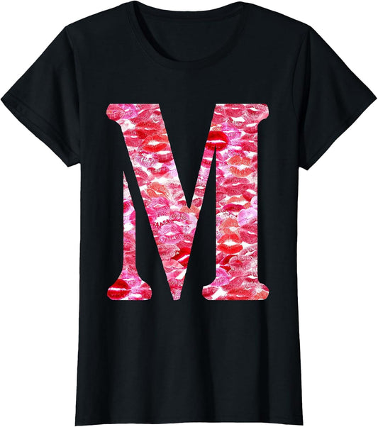 Lipstick Kisses for Boyfriend Letter M