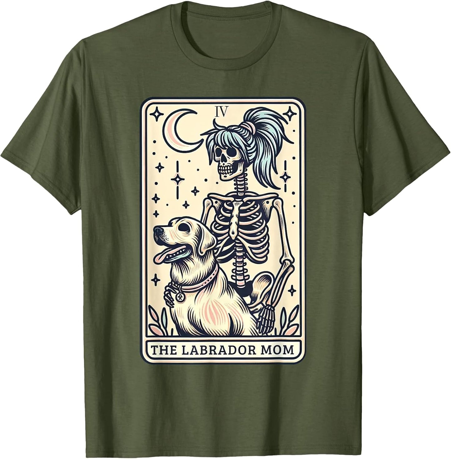 Yellow Labrador Mom Tarot Card Skeleton Lab Mom Witchy Vibes