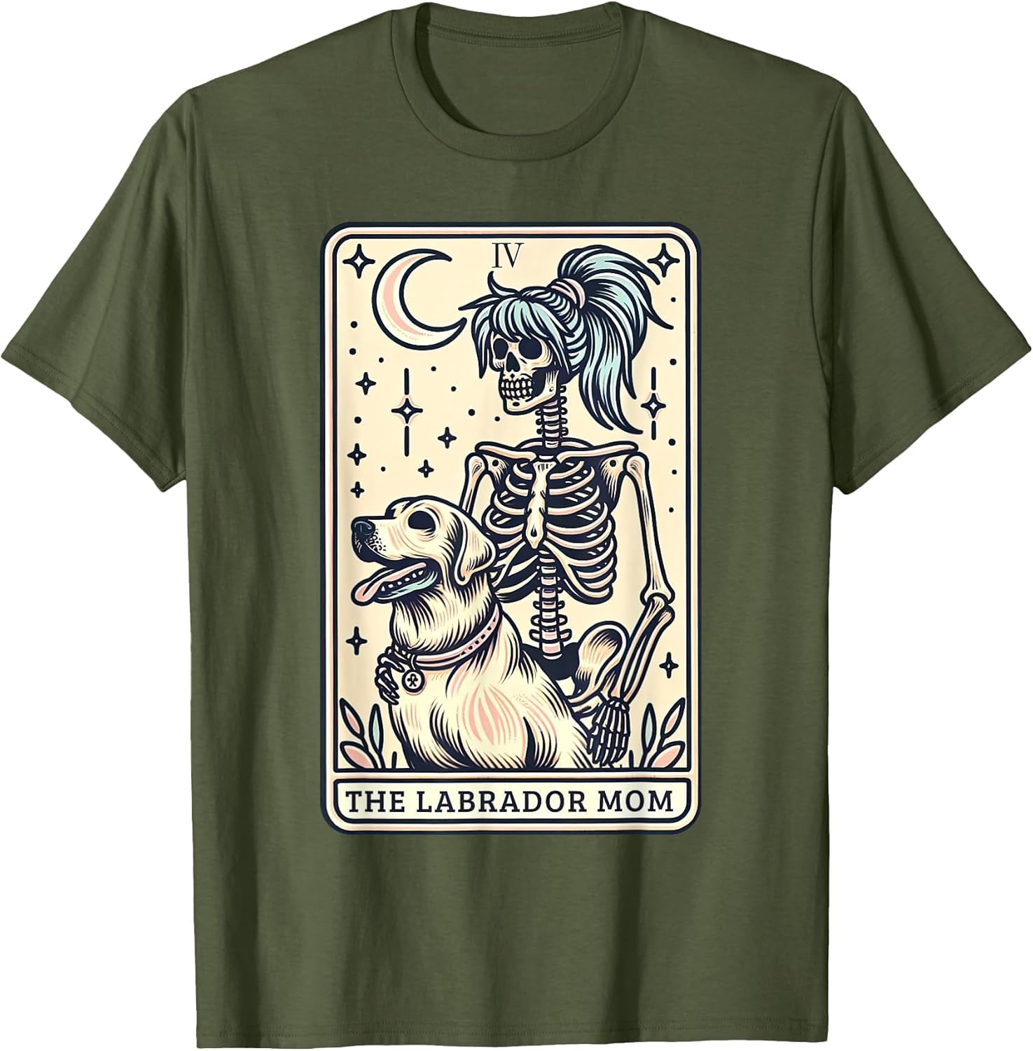 Yellow Labrador Mom Tarot Card Skeleton Lab Mom Witchy Vibes