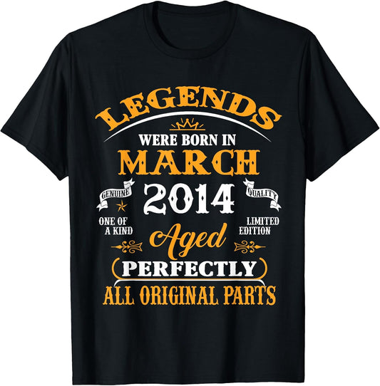 12th Birthday Gift Legend Born in March 2014 12 Yrs Old
