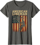 Retro Lineman American Flag Electric Cable Patriotic Lineman