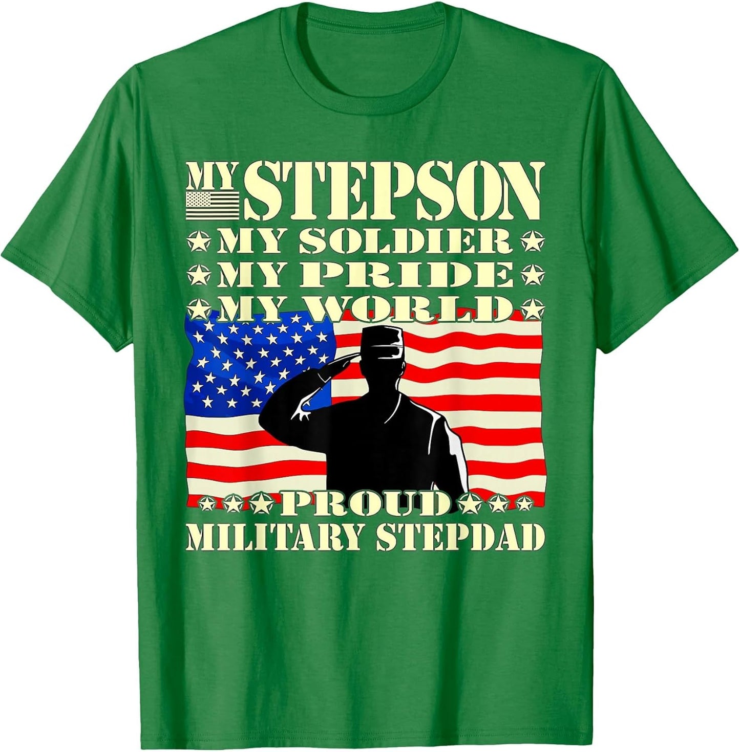 My Stepson My Soldier Hero Proud Military Stepdad Dad Gifts