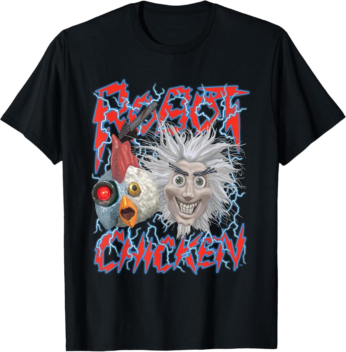 Robot Chicken Scientist and Chicken Heavy Metal Cartoon