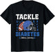 Tackle Diabetes Football Diabetes Awareness Blue Ribbon