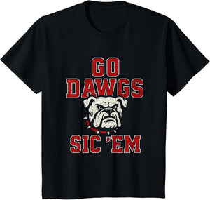 Go Dawgs Sic Em Bulldog School Spirit Women Kids